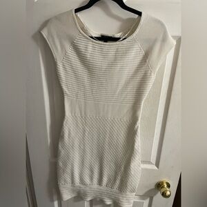 Chic Women's Textured Cream Mini Dress